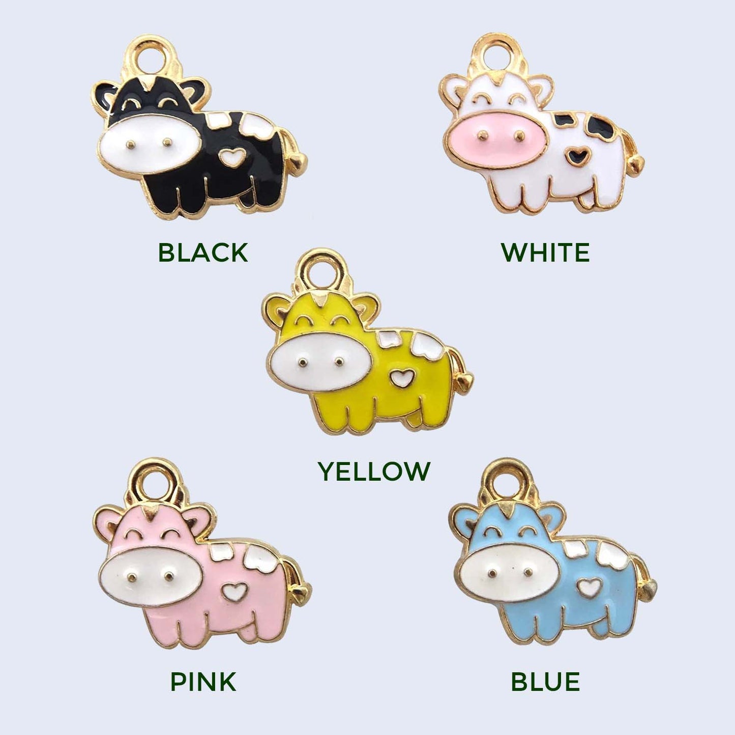Gold Cow Crop & Bridle Equestrian Charms