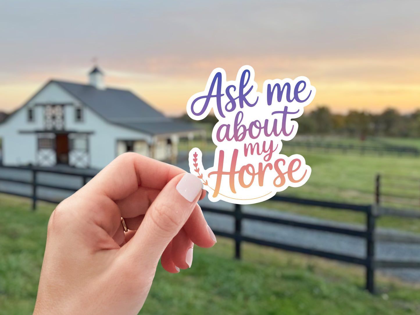 Equestrian Horse Sticker - Ask Me About My Horse