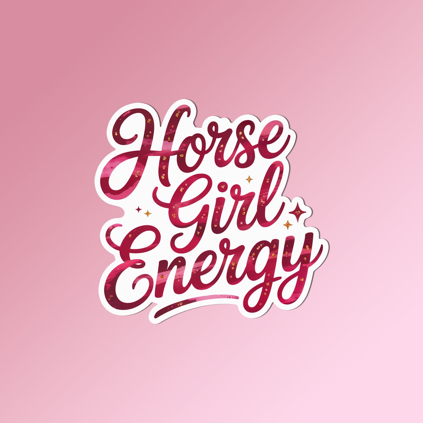 Equestrian Horse Sticker - Horse Girl Energy