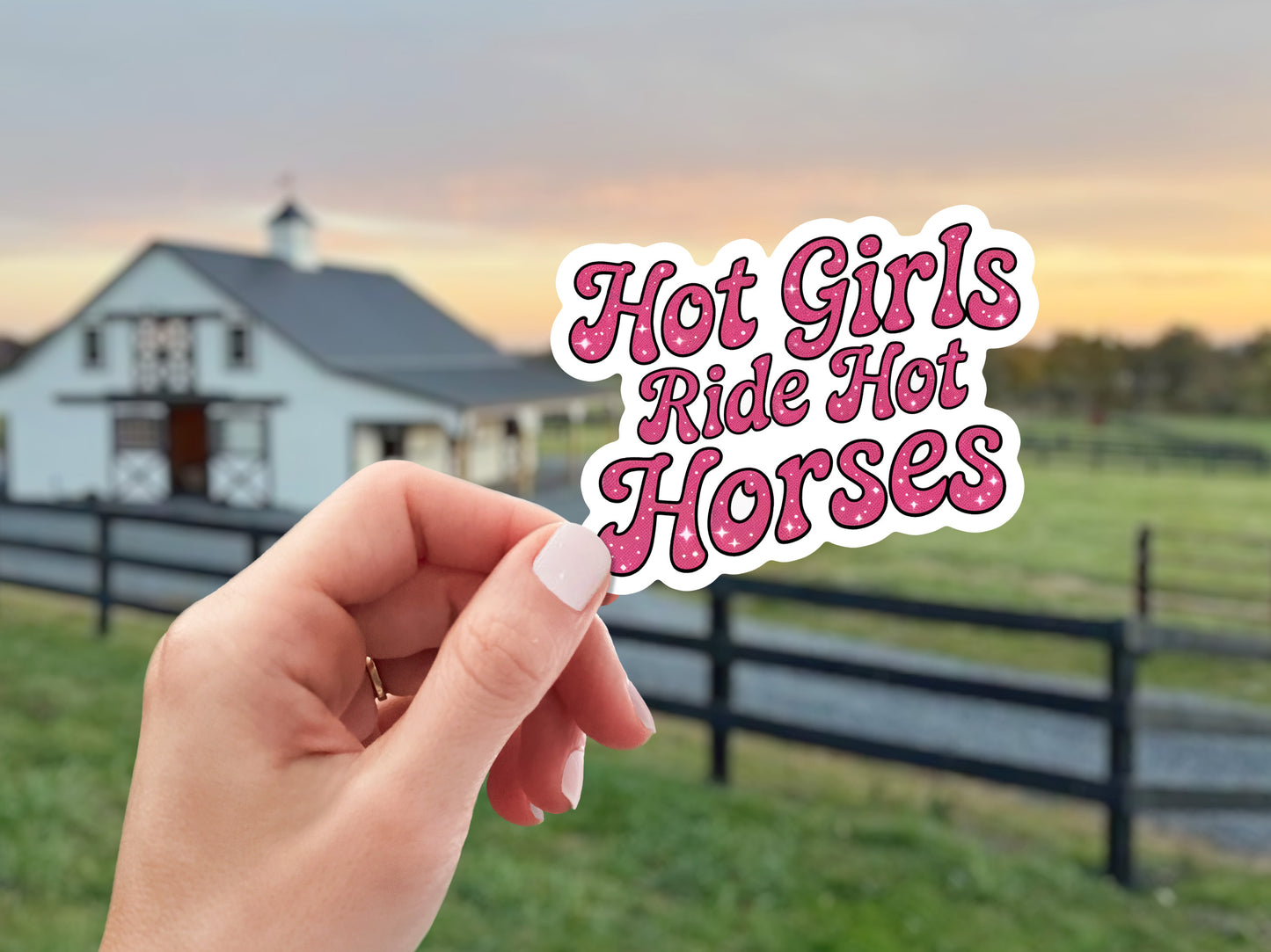 Equestrian Horse Sticker - Hot Girls Ride Hot Horses