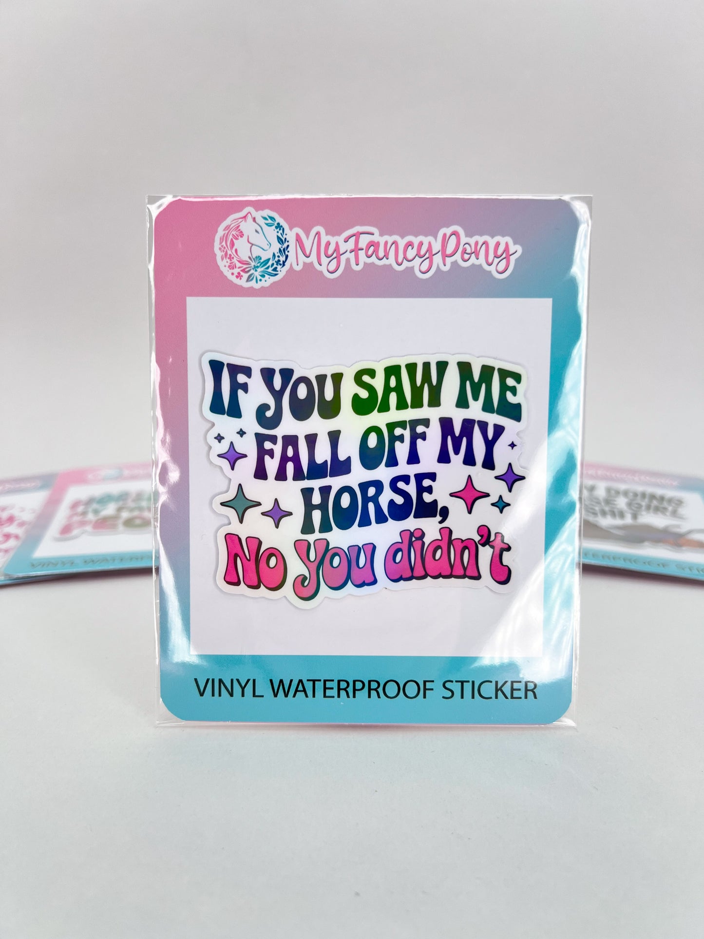 Equestrian Horse Sticker - Relatively Stable Pink