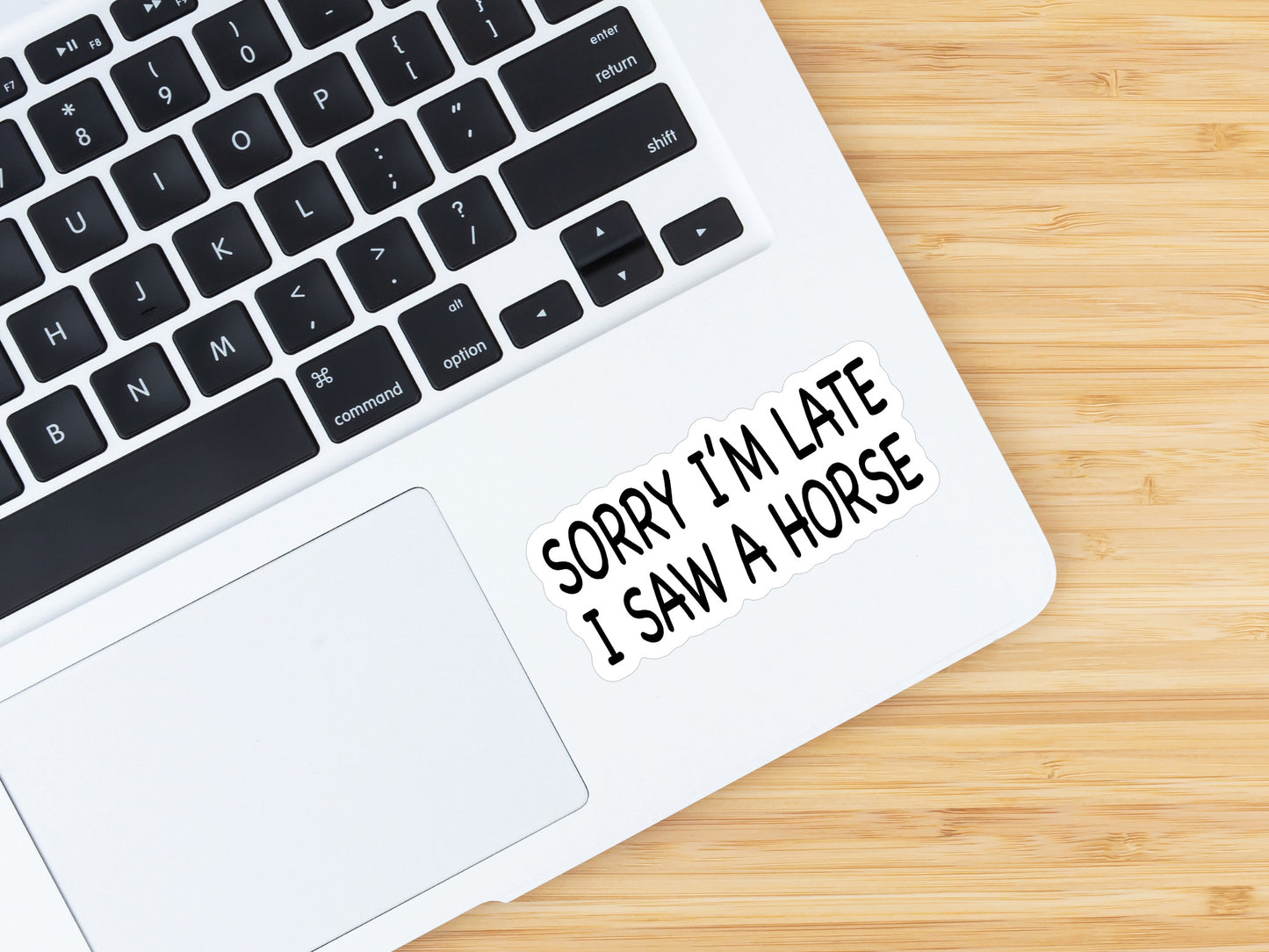 Equestrian Horse Sticker - Sorry I'm Late...